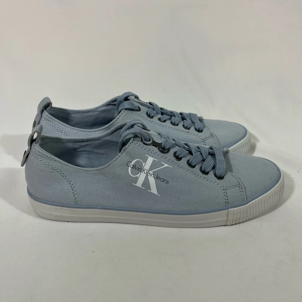 Calvin Klein‎ Jeans DORA Canvas Sneakers Womens Sz 9 BABY BLUE NEW